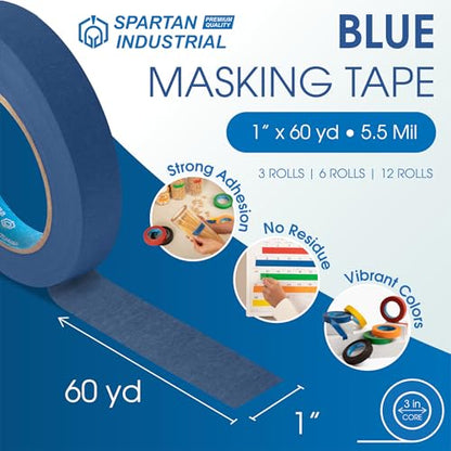 1" X 60 yd Blue Masking Tape (2160 Foot)
