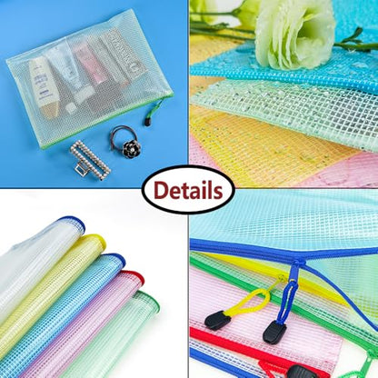 10 Pcs Zipper File Bags (10 Count)