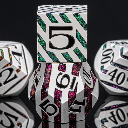 Luxury Inlay Metal Dice Set