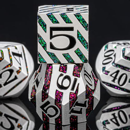 Luxury Inlay Metal Dice Set