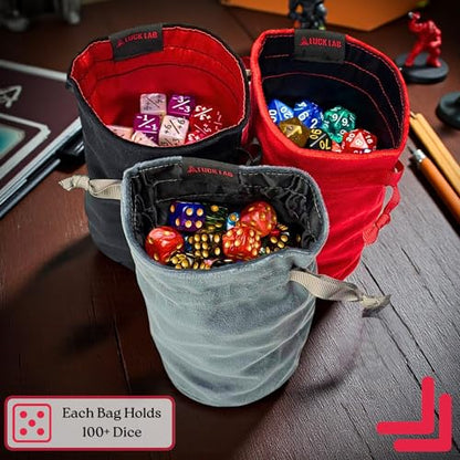 Velvet Drawstring Dice Bag (3 Count)