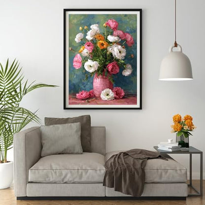 14 ct Counted Cross Stitch Kits for Adults Flowers Cross Stitch Patterns Stamped Printed Cross Stitch Kits