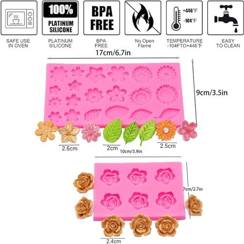 Flower Silicone Veiner Mold Set