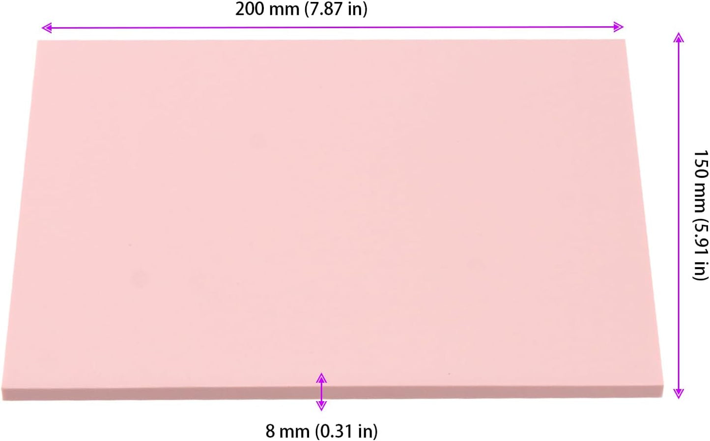 8PCS 8 x 6 Inches Pink Rubber Carving Block, Soft Rubber Stamp Carving Blocks, Rubber Linoleum Block for Craft, DIY