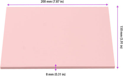 8PCS 8 x 6 Inches Pink Rubber Carving Block, Soft Rubber Stamp Carving Blocks, Rubber Linoleum Block for Craft, DIY