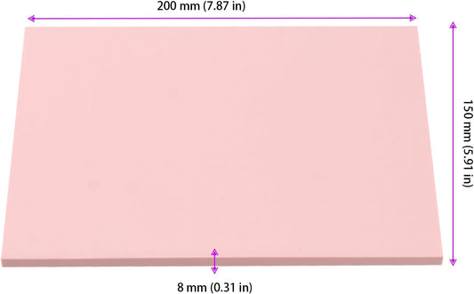 8PCS 8 x 6 Inches Pink Rubber Carving Block, Soft Rubber Stamp Carving Blocks, Rubber Linoleum Block for Craft, DIY