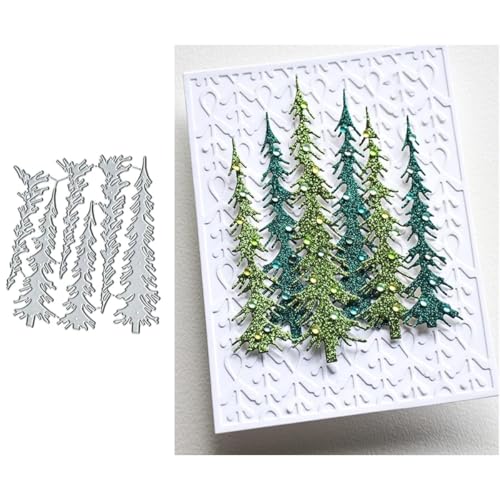 Metal Cutting Dies DIY Merry Christams Embossing Stencil Template Scrapbooking Card Making Mold Photo Album Arts Crafts Tools (6 Count)
