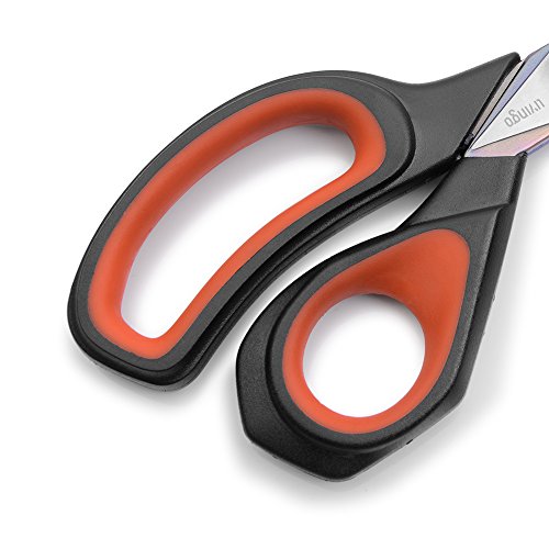 Fabric Scissors 2 Pack Titanium Tailor Sewing Shears Heavy Duty (2 Count)