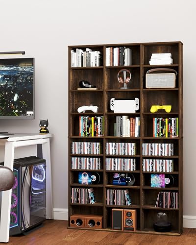 DVD Storage Tower with Adjustable Shelves (24 Count)