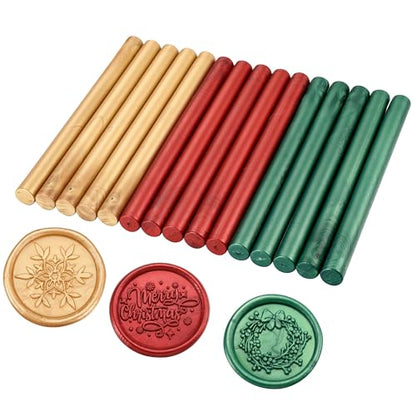 15Pcs Christmas Sealing Wax Sticks for Wax Seal Stamp (15 Count)