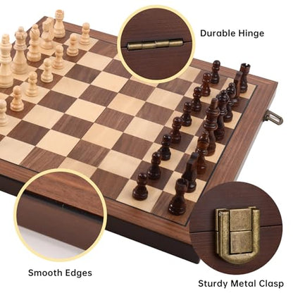 Magnetic 15" Wooden Chess Set