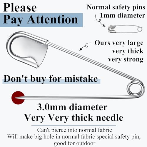 15 Pcs 5 Inch Large Safety Pins