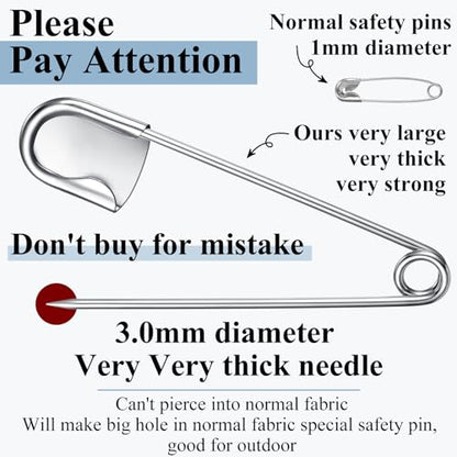 15 Pcs 5 Inch Large Safety Pins