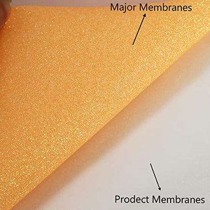 Glitter Fluorescent Orange HTV Heat Transfer Vinyl Rolls