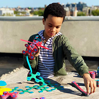Rainbow Pack Flexible Magnetic Building Toys for Kids
