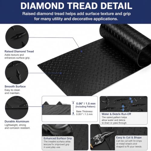 1pcs Aluminum Diamond Plate Sheet Metal