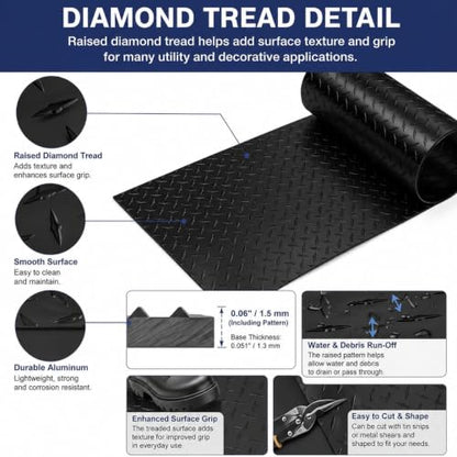 1pcs Aluminum Diamond Plate Sheet Metal