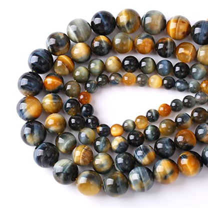 4mm 90pcs AAA Dream Blue Tiger Eye Beads Semi Precious Round Smooth Gemstones Energy Healing Loose Beads for Jewelry Making