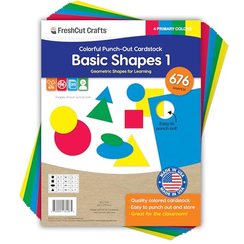Circle Square Oval Triangle Cutouts (676 Count)