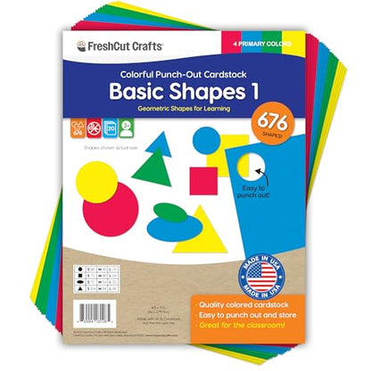 Circle Square Oval Triangle Cutouts (676 Count)