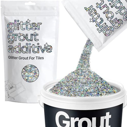 Silver Holographic Stars & Moons Glitter Grout Additive 100g (3.52 Ounce)