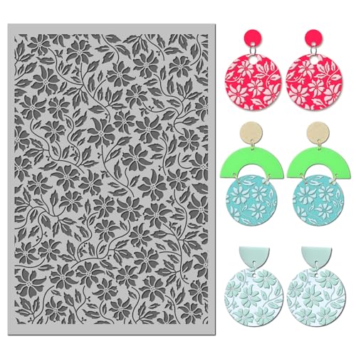 Flowers Polymer Clay Texture Mat