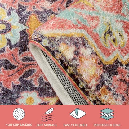 Reine Bohemian Floral Medallion Runner Rug