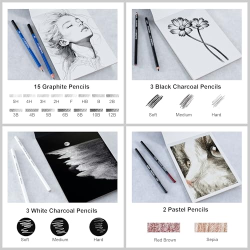140 Drawing Set Sketching Kit (140 Count)