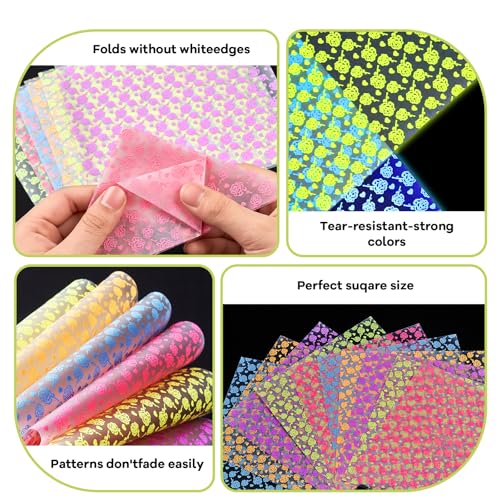 Floral Glow in the Dark Origami Paper (50 Count)