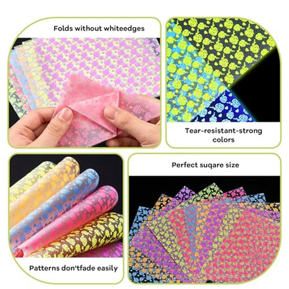 Floral Glow in the Dark Origami Paper (50 Count)
