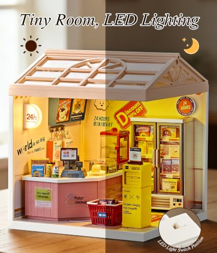 24 7 Convenience Store Miniature House Kit with Light