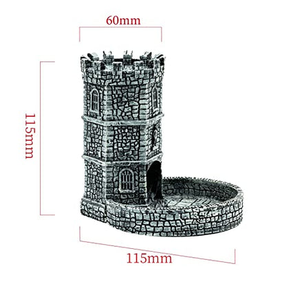 Dice Tower D&D Castle Dice Rolling Tower for Role Playing Games (11.5 Ounce)