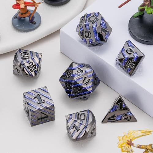 Luxury Inlay Metal Dice Set