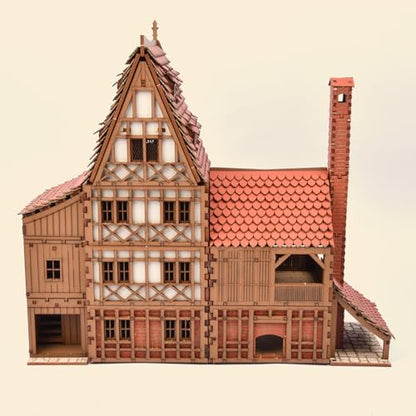 Guild Hall DIY Wooden House Building Kit for Architecture & Engineering Assembly Set for Teens and Adult
