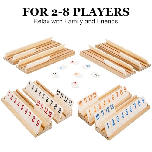 6 8 Player Rummy Game Upgraded Set Original Board Game for Adult and Family (224 Count)