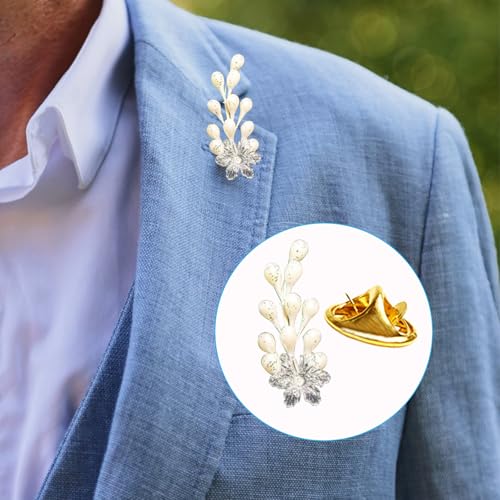 50 Pairs Premium Butterfly Clutch Pin Backs with 8mm Length 10mm Width Blank Pins for DIY Enamel Pins (100 Count)