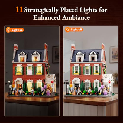 Redbrick Row House Lighting Building Bricks Set (2663 Count)