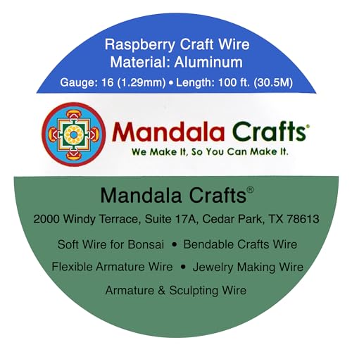 16 Gauge Raspberry Anodized Aluminum Craft Wire (100 Foot)