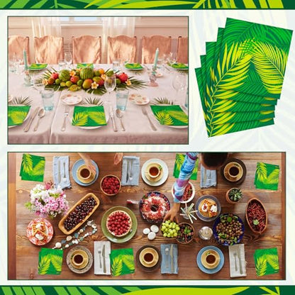 60 Pcs Tropical Palm Leaf Cocktail Napkins 6.5 x 6.5 Inches (60 Count)