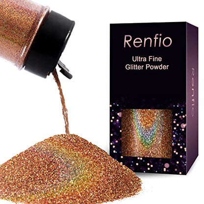 Holographic Ultra Fine Gold Glitter Powder Metallic Resin Glitter
