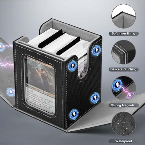 MTG Deck Box with Window Display Holds 100 Double