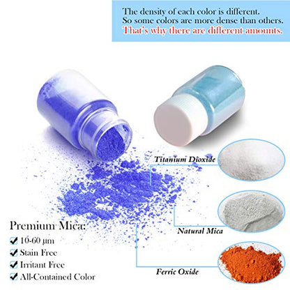 Mica Powder 15 Colors for Resin (5.25 Ounce)