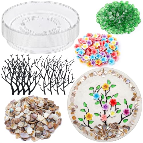 12 Kit DIY Stepping Stone Mold 10 Inch for Garden (12 Count)