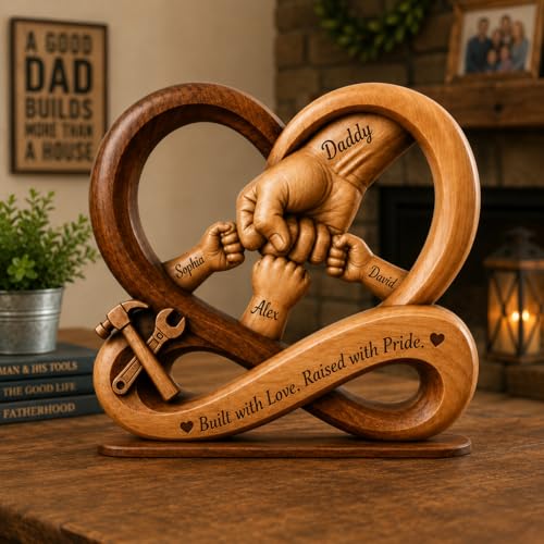 Personalized Dad Kids Hands Sign