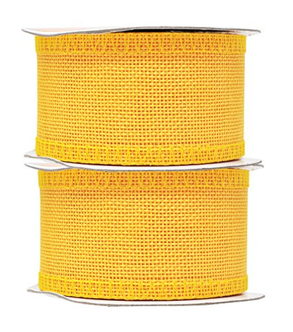 2 Inch Wide Yellow Burlap Ribbon for Crafts (60 Foot)