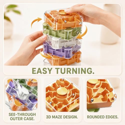 6 Layer 3D Rolling Ball Maze Cube
