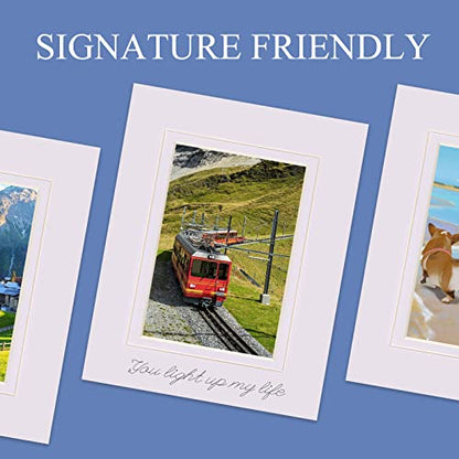 10 Pack Acid Free White Picture Frame Mats