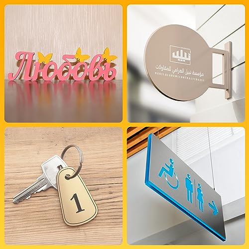 Laser Engraving Blank ABS Double Color Plastic Sheet (12 Count)