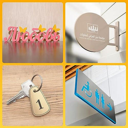 Laser Engraving Blank ABS Double Color Plastic Sheet (12 Count)