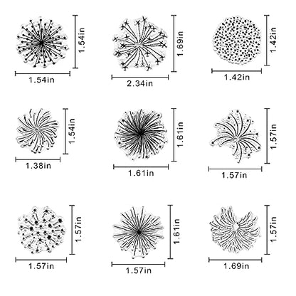 Christmas Firework Star Clear Stamps for Card Making